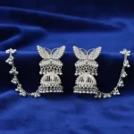 ethnic silver jhumka earrings wholesale design
