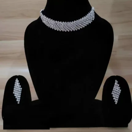 American Diamond Choker Necklace Set Wholesale