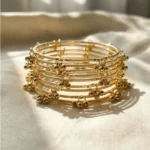 gold ghungroo bangles set