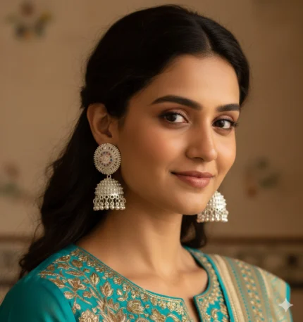 jhumka earrings worn traditional look