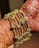 gold plated ghungroo bangles set traditional bridal jewellery