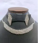American Diamond Choker Necklace Set Wholesale