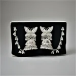 silver butterfly jhumka earrings with chain wholesale