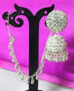 silver jhumka close up ghungroo