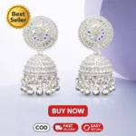 oxidised jhumka detailed design