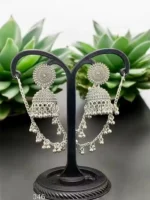 oxidised jhumka detailed design