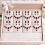 wholesale red necklace set box for jewellery retailers