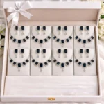 wholesale blue necklace set box for jewellery retailers