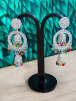 multicolor-chandbali-double-jhumka-earrings