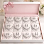 Silver Crystal Bridal Necklace Set Box