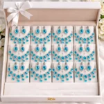 Blue Crystal Bridal Necklace Set – Artificial Jewellery Wholesale Box (12 Pcs) - Image 3