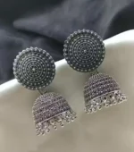 traditional oxidised jhumka earrings