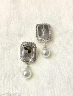 crystal necklace set with pearl drop earrings bridal jewellery wholesale