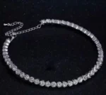 american diamond choker necklace set with matching earrings