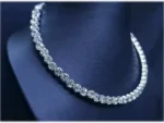 diamond choker necklace set with stud earrings